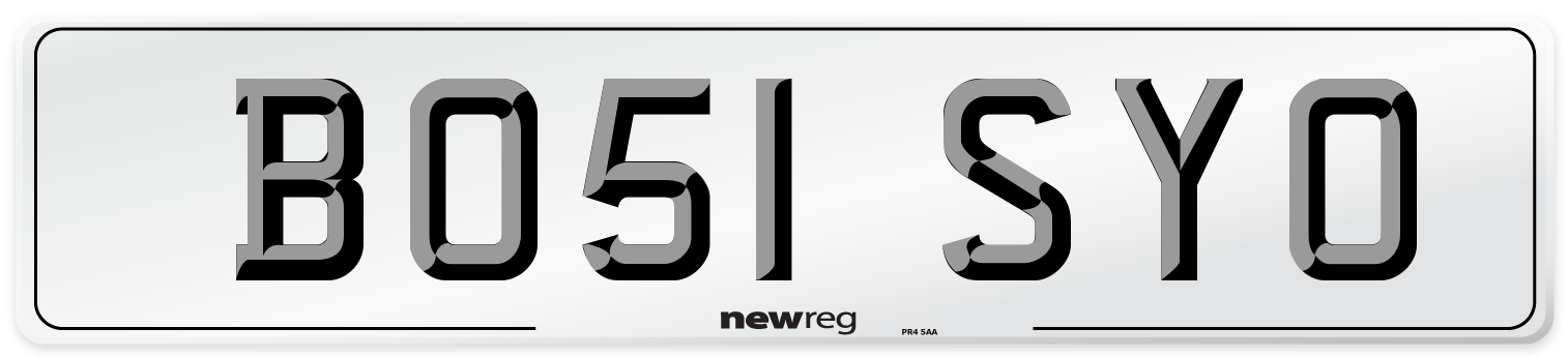 BO51 SYO Number Plate from New Reg